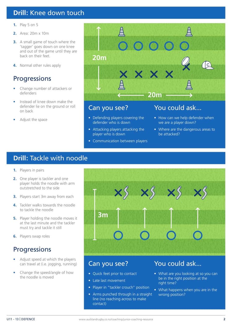 Drill 3: Tackle with noodle