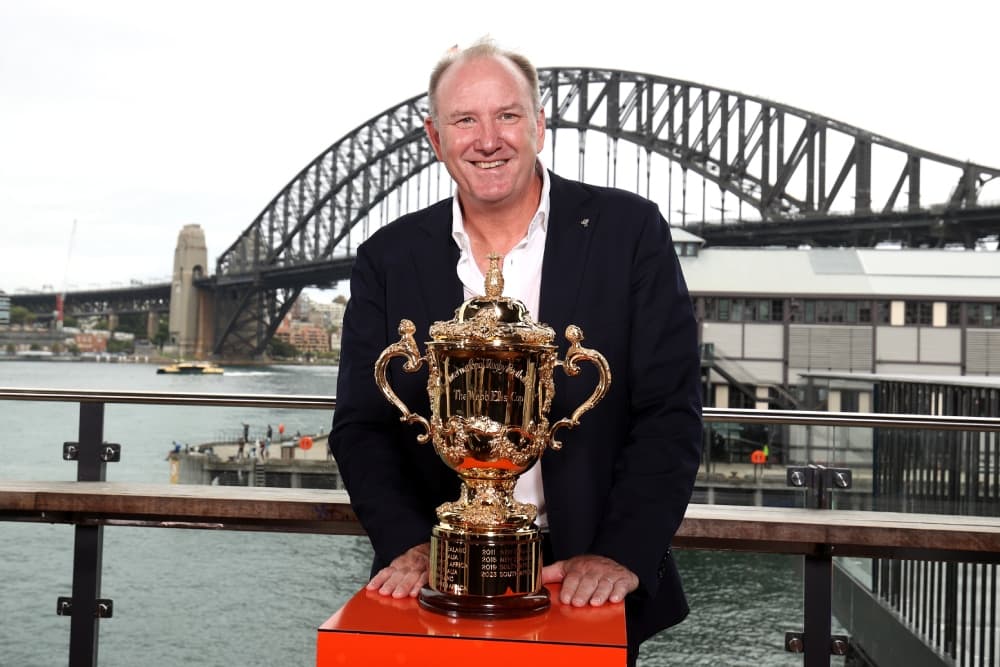 World Rugby Chair Brett Robinson is backing the Wallabies to be competitive for the 2027 World Cup. Photo: World Rugby