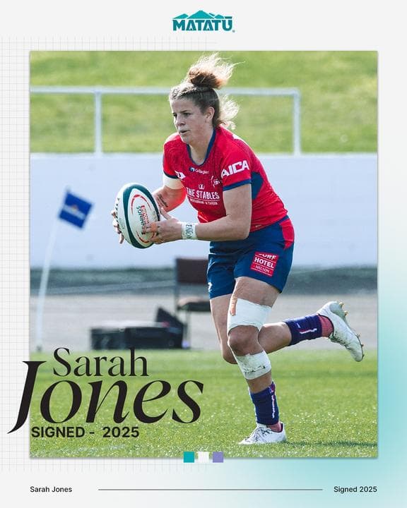 Our final player announcement before the full squad release tomorrow, welcome to Matatū Sarah Jones! Another young @tasmanmako talent! 🩵
