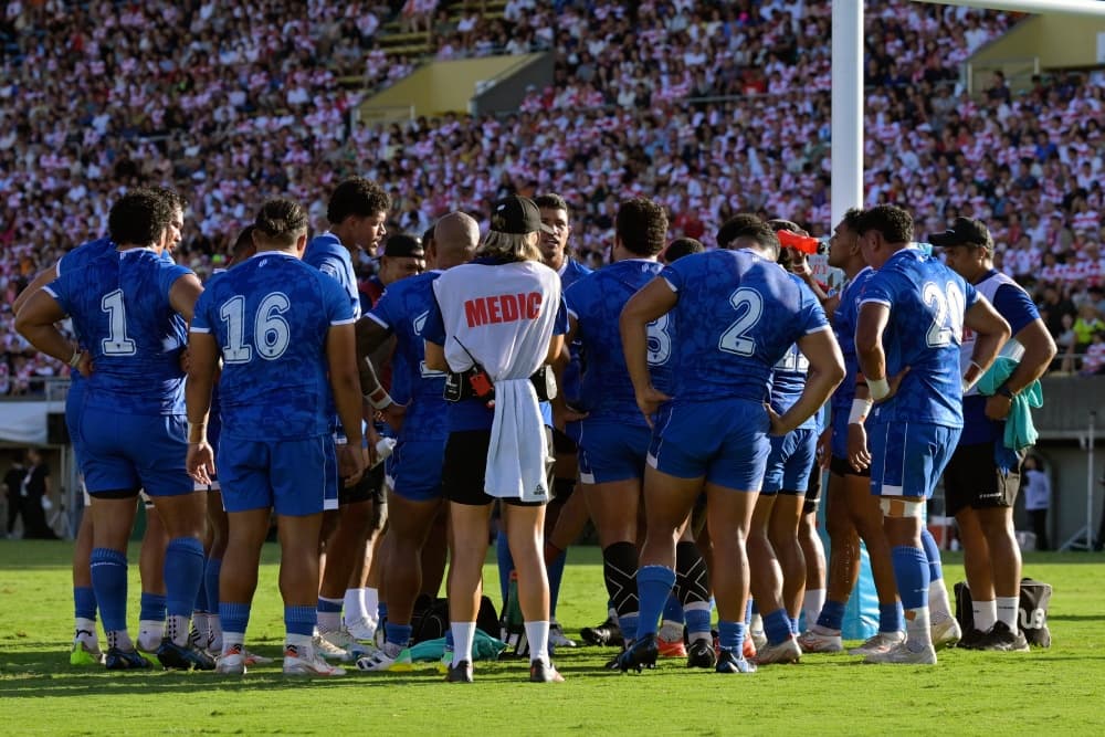 Samoa coach Mahonri Schwalger has resigned after sexual misconduct charges. Photo: Getty Images