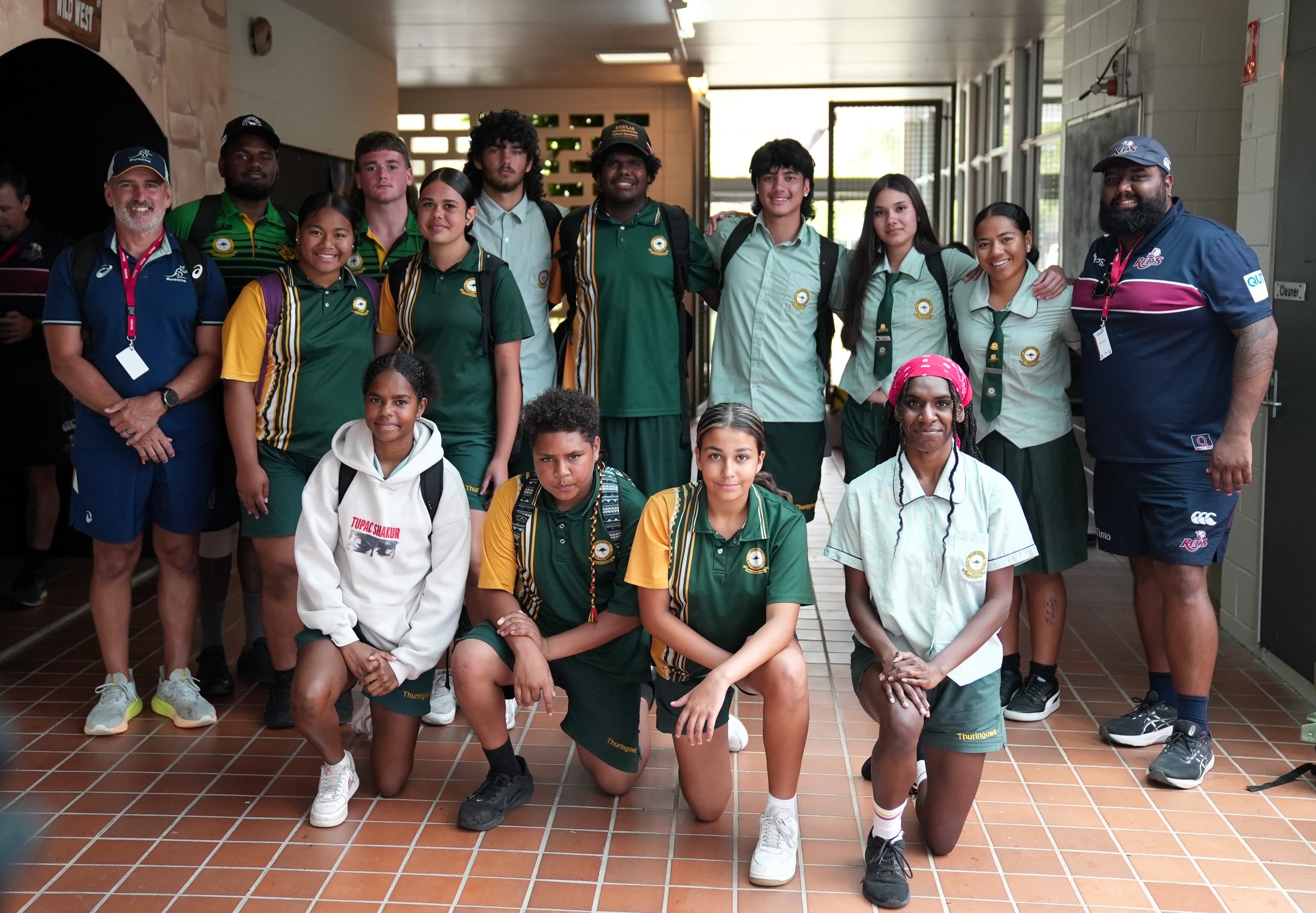 Thuringowa SHS students attending the Rugby Australia First Nations Leadership program