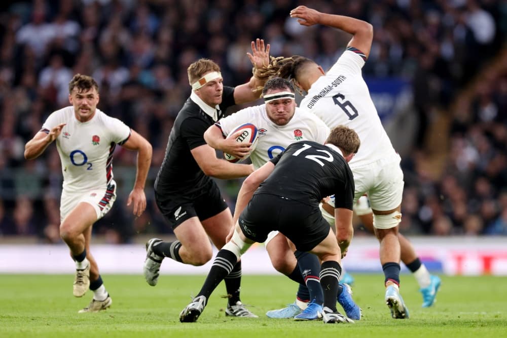 Jamie George admits England feel there's an "element of the unknown" about Joseph-Aukuso Suaalii. Photo: Getty Images