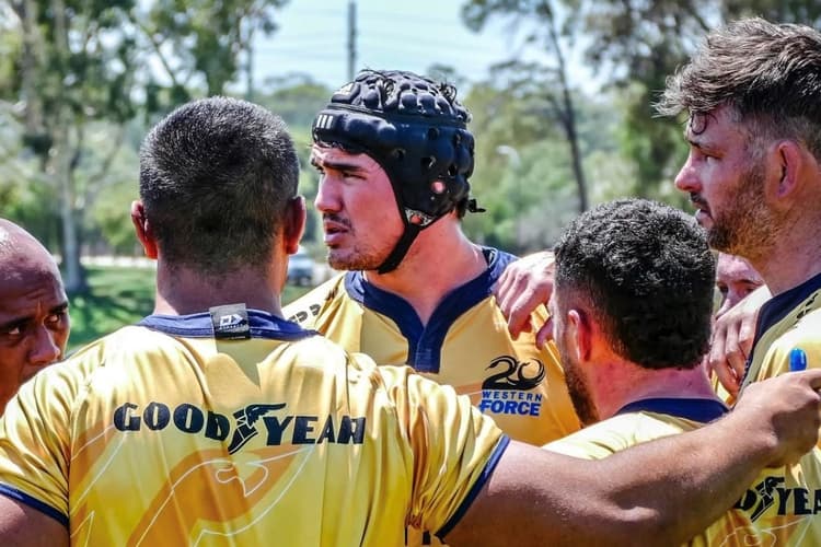 17-cap Wallabies lock Darcy Swain in training with the Western Force ahead of the 2025 Super Rugby Pacific Season. Picture: Western Force Media Unit