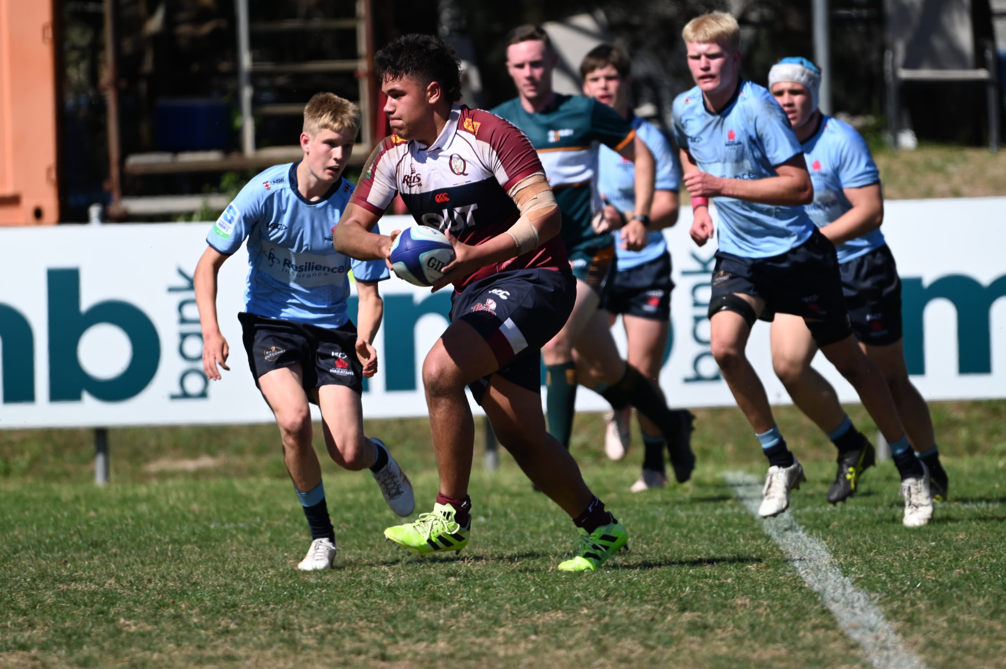 The Reds on the front foot against the NSW Waratahs in Super Rugby U16s in Sydney
