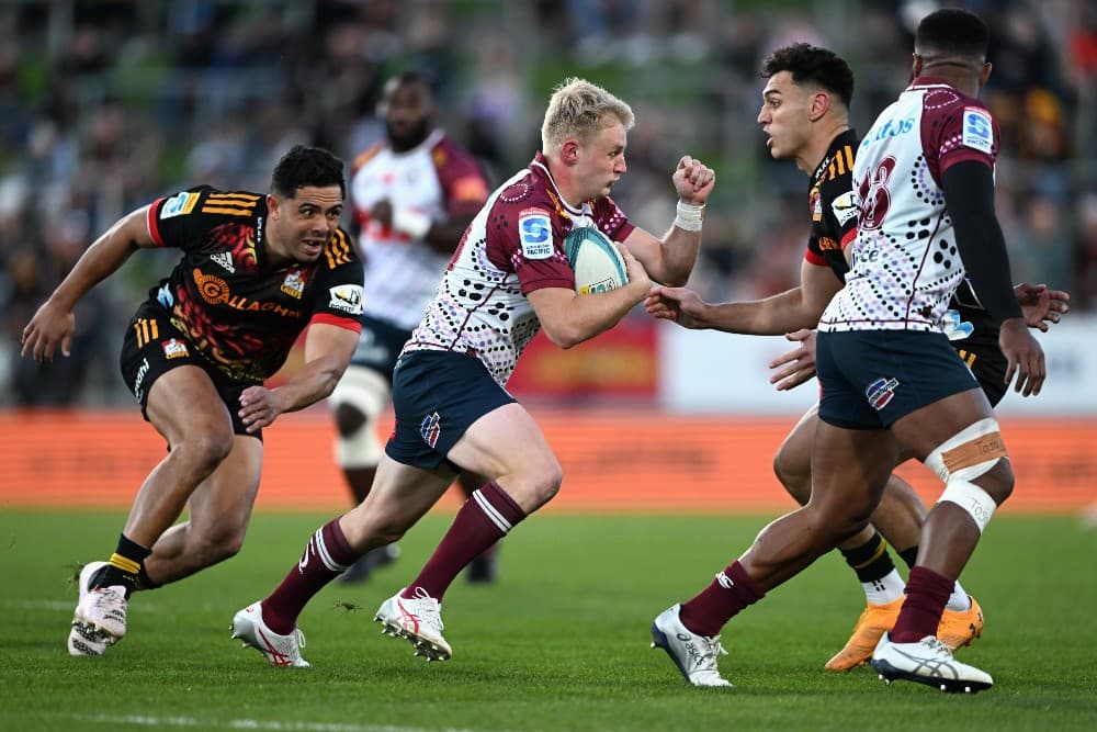 Tom Lynagh understands he'll need to fight to retain the Reds flyhalf position. Photo: Getty Images