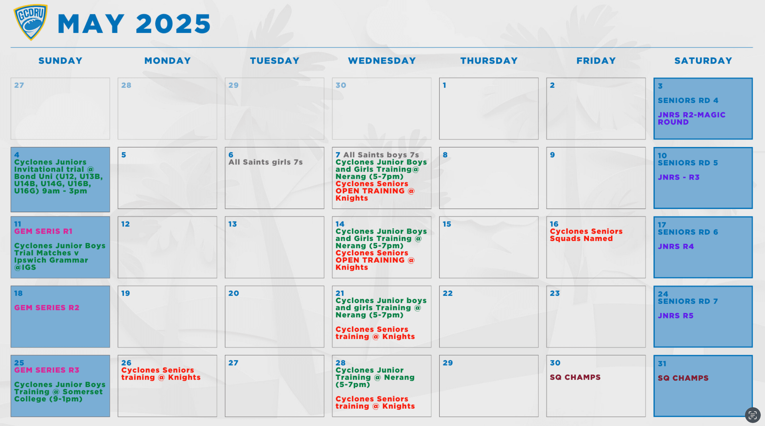 May Calendar 2025
