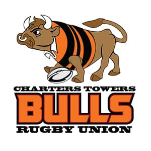 This is the club logo for the Charters Towers Bulls Rugby Union Club