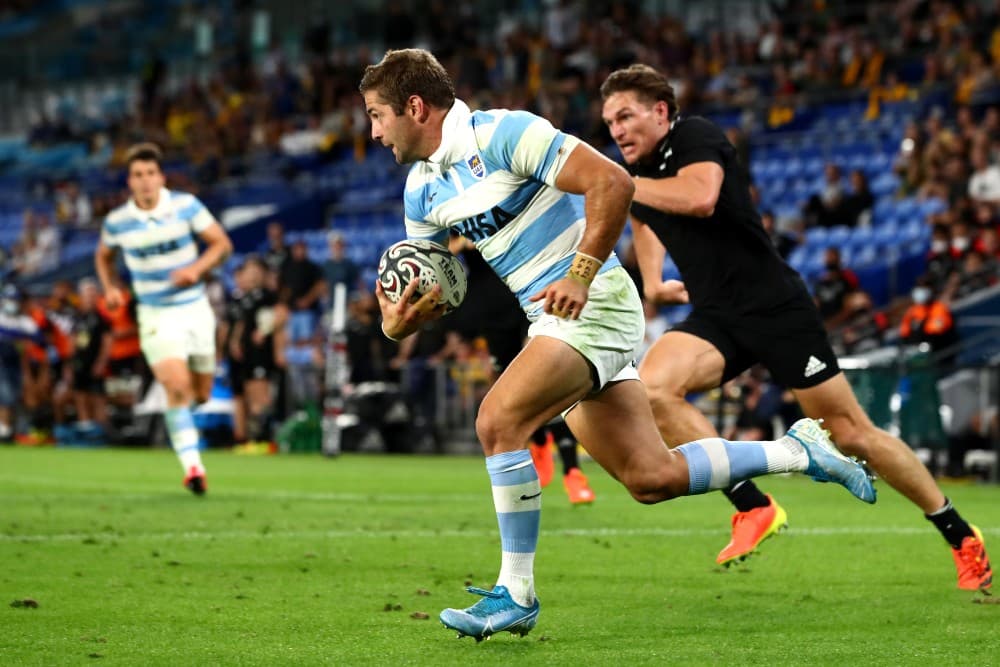 Santiago Carreras has been dropped to the bench for Argentina's match against Scotland at Murrayfield on Sunday. Photo: Getty Images