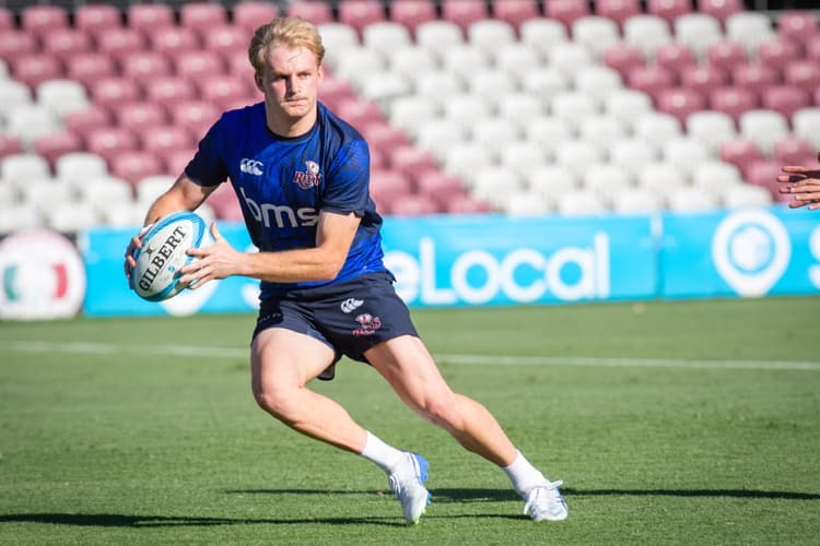 Queensland Reds flyhalf Tom Lynagh in action during Day 1 of 2025 pre-season training. Picture QRU Media Unit/Neha Kumar