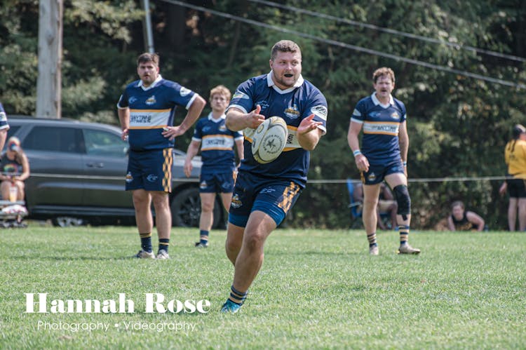 Forwards captain Brian Thoma makes a pass during a 20-19 victory vs Pittsburgh Forge D3